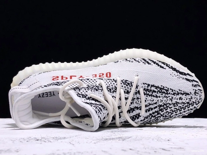 CP9654 350 White Adidas Zebra V2 Boost Black Yeezy 0806